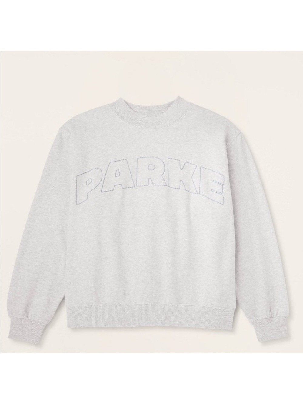 Parke Embroidered Logo Crewneck Sweatshirt - Light Gray